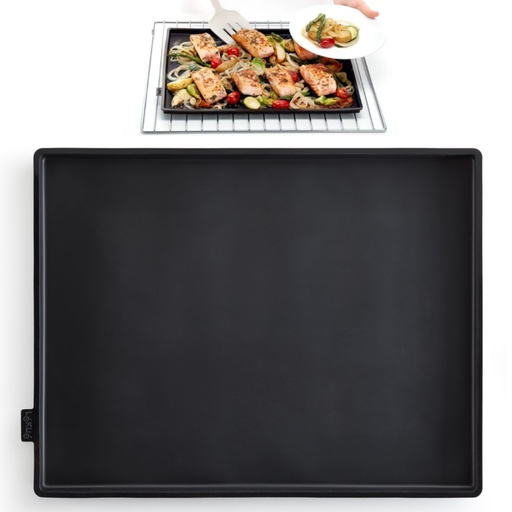 Non-stick silicone baking mat 400 x 300 mm black - Hendi 677018