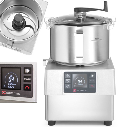 KE-5V emulsifier cutter for chopping chopping grinding 5.5 l 3000 rpm 1500 W - Sammic 1050834