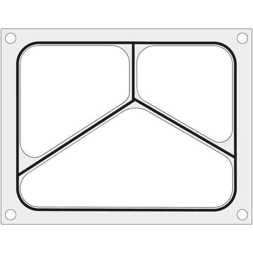 Mould matrix for Hendi sealing machine for three-part tray 227x178 mm - Hendi 805626