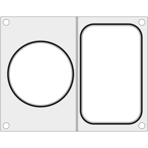 Matrix for Hendi sealing machine for tray without division 178x113 mm + container diameter 115 mm - Hendi 805657