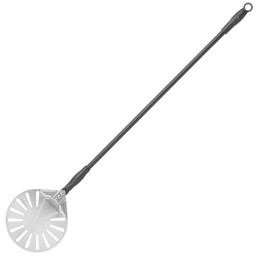 Pizza shovel with movable handle perforated round stainless steel diameter 230 mm length 1200 mm - Hendi 617199
