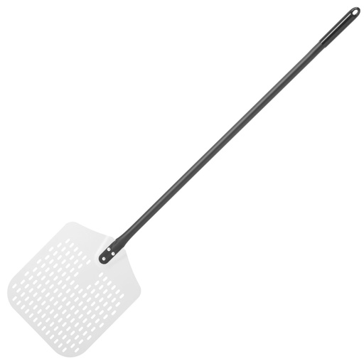 Shovel tray for taking pizzas out of the oven square aluminum perforated 305 x 1320 mm - Hendi 617137