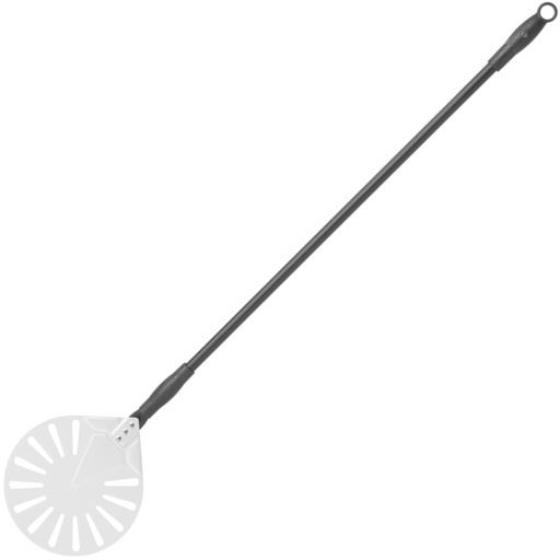 Pizza shovel with holes and slider handle aluminum round diameter 230 mm length 1200 mm - Hendi 617168