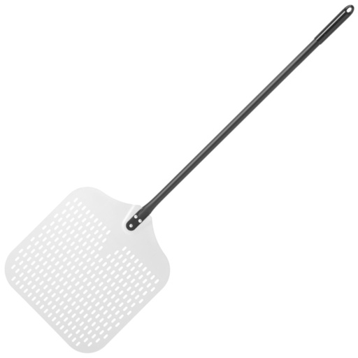 Shovel tray for taking pizzas out of the oven square aluminum perforated 405 x 1320 mm - Hendi 617144