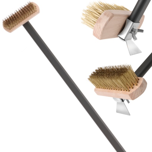 Brush for cleaning pizza oven with copper bristles length 1320 mm - Hendi 525593