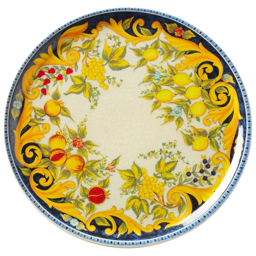 Blackboard Napoli durable porcelain pizza plate 33 cm in diameter - SET of 6pcs.