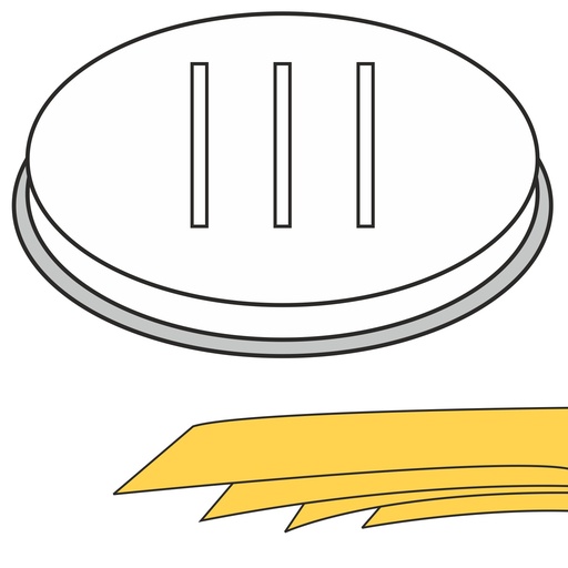 PAPPARDELLE noodle making tip wide ribbons 5 holes 16x1 mm MPF2.5/4 - Hendi 229385