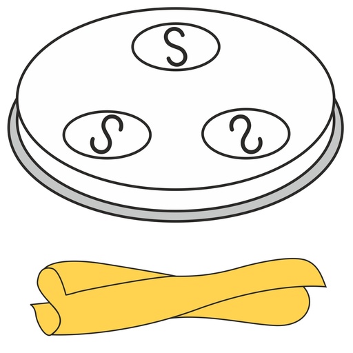 CASERECCE home pasta making sieve tip 5 holes 9x5 mm MPF2.5/4 - Hendi 229378