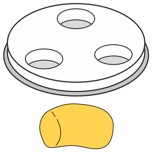GNOCCHI noodle making tip thick full tubes 1 hole dia. 13 mm MPF2.5/4 - Hendi 229415