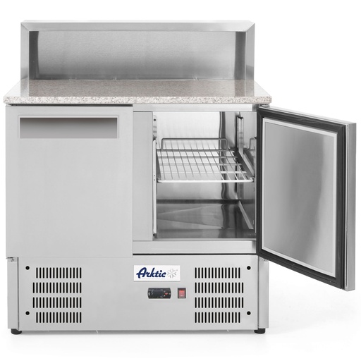 Refrigerated 2-door table with extension and granite top for 5x GN1/6 247 l - Hendi 236208