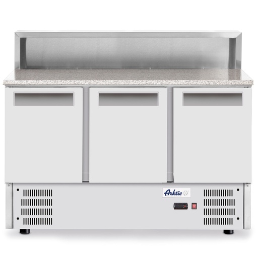 3-door refrigerated table with extension and granite top for 8x GN1/6 368 l - Hendi 236215