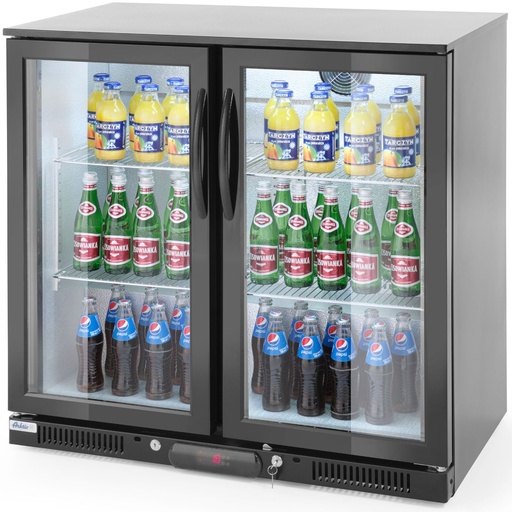 Beverage store bar fridge refrigerator 2 door 4 shelves 215 W 180 l - Hendi 235829