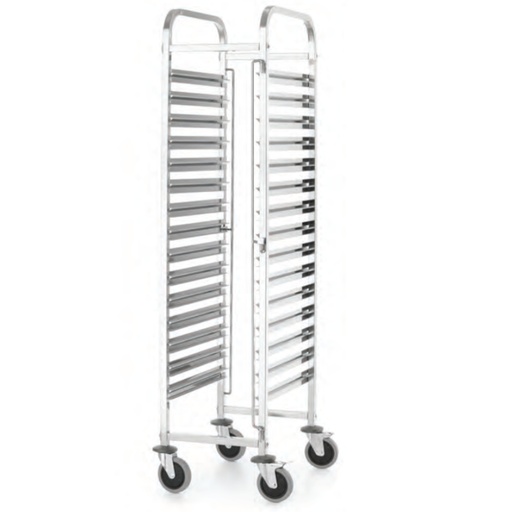Transport cart for transporting 15x GN1/1 Kitchen Line catering containers - Hendi 813270