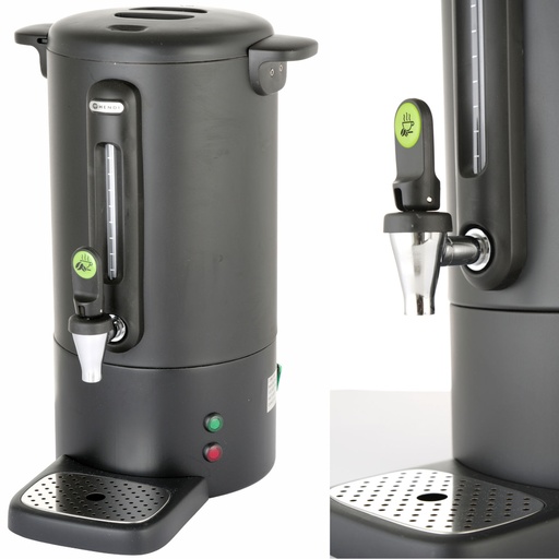 Coffee percolator brewer with non-drip faucet black Concept Line 7 l - Hendi 211472