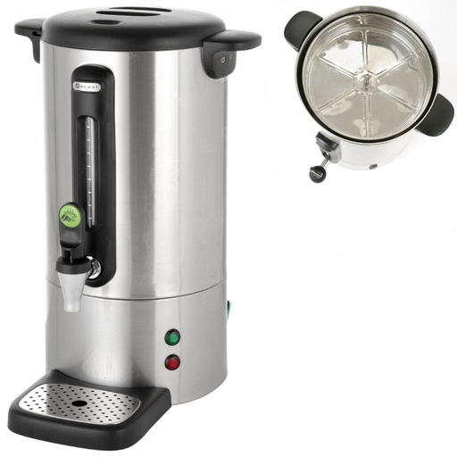 Coffee percolator brewer with non-drip steel faucet Concept Line 7 l - Hendi 211434