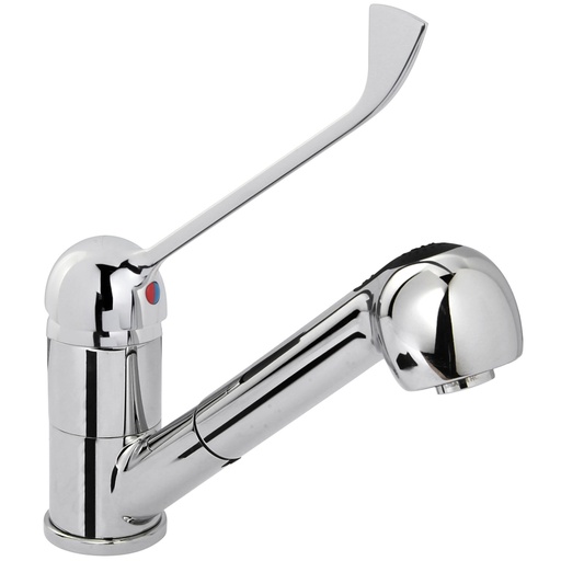 Kitchen faucet with pull-out shower stainless steel shower height 230 mm - Hendi 810255