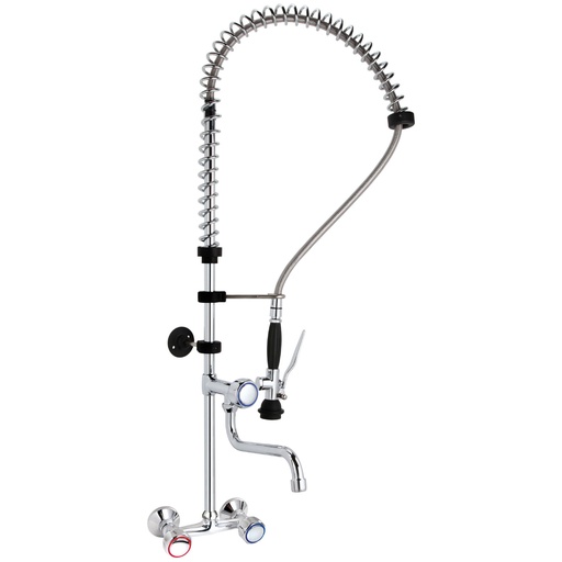 Kitchen faucet with spout and shower for wall mounting height 101 cm - Hendi 810293.