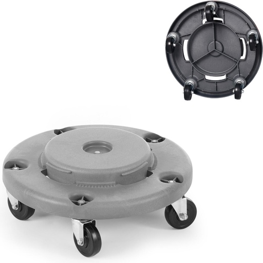 Cart base on wheels for round trash container 50 cm diameter - Hendi 691441