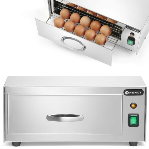 Stainless steel egg sterilizer illuminator 10 places - Hendi 281253