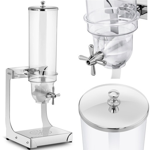 Candy rice cereal dispenser transparent stainless 3.5 l