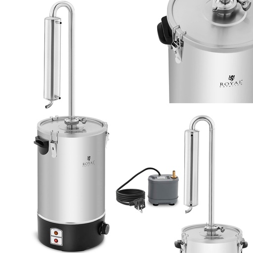 Water purifier distiller for essential oil production in stainless steel 20 l