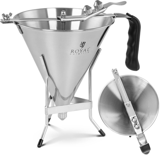 Stainless steel cream sauce gun dispenser + stand 3 nozzles 1.8 l
