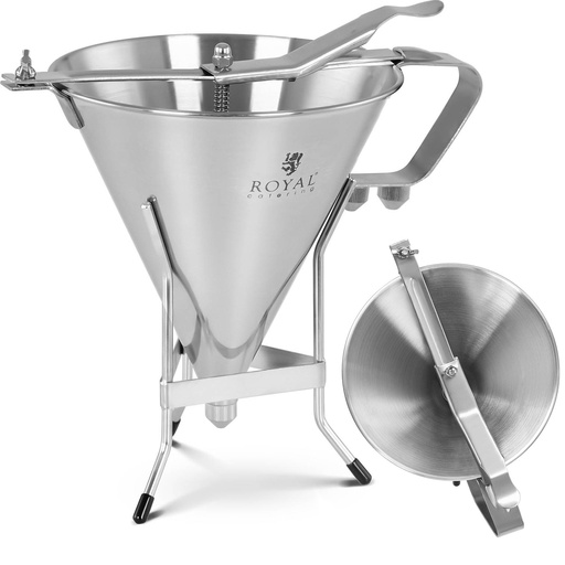 Cream sauce dispenser gun on stainless steel stand + 3 nozzles 1.8 l
