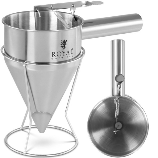 Dispenser gun for cream sauces stainless steel nozzle 8 mm diameter 1.2 l