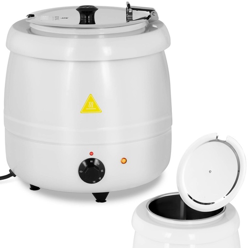 Stainless steel cool-touch electric soup thermos kettle 400 W 10 l 35-80C white