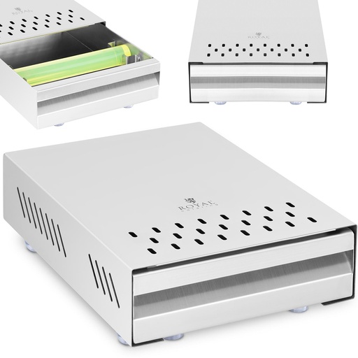 Coffee grounds drawer with 5.7 l stainless steel flask bounce bar