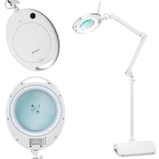 Cosmetic magnifying glass lamp with magnifying glass on stand 5 dpi 60x LED diameter 127 mm.