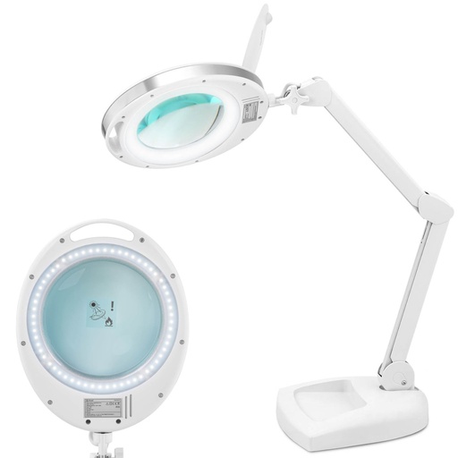 Cosmetic lamp with magnifying glass for desk 5 dpi 60x LED dia 127 mm