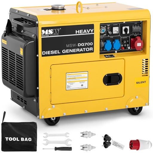 Diesel generator mobile air-cooled generator 230/400 V 4.4 kW 5.5 kVA 14.5 l