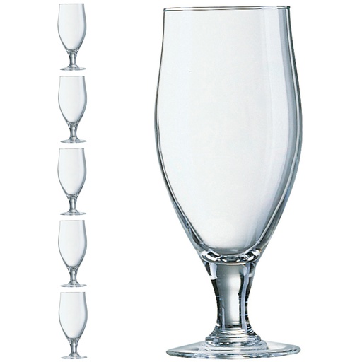 Arcoroc POKAL CERVOISE beer water glass on a leg 380 ml set of 6 pcs. - Hendi 7132