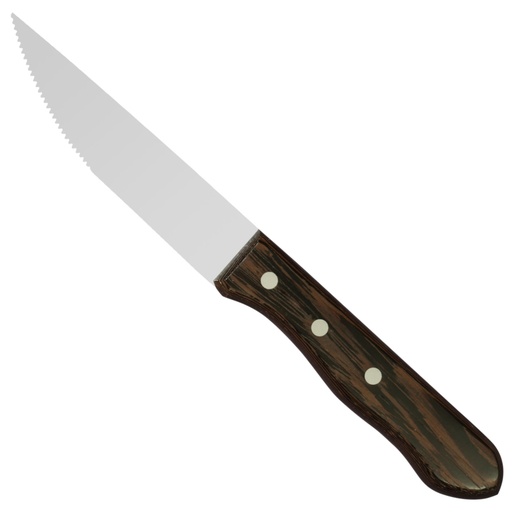 WENGE stainless steel serrated steak knife wooden handle 125 mm long - Hendi 841143
