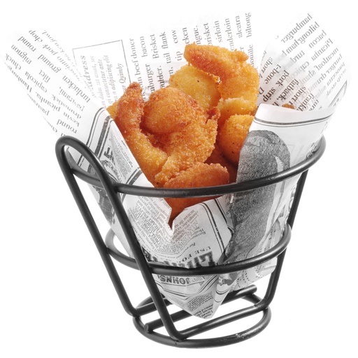 Wire basket for fried snacks fries black diameter 115x100 mm - Hendi 426494