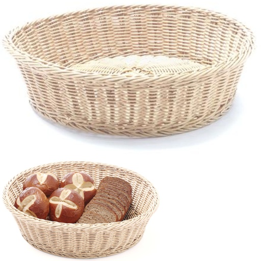 Buffet display basket for bread round beige diameter 400 mm - Hendi 426920