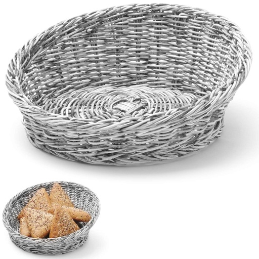 Bread display basket fruit slant round diameter 310 mm gray - Hendi 426562