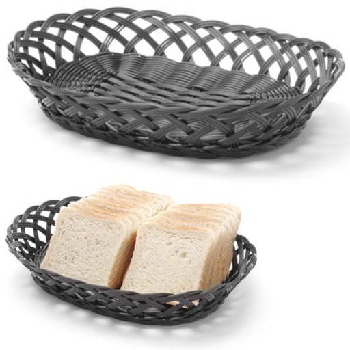 Basket fruit container vegetables braided oval 320x230x55 mm - Hendi 426265