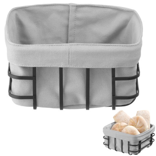 Bread garbage can basket with grey bag square - Hendi 427149