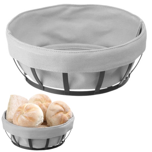 Bread garbage can basket with gray bag round - Hendi 427118
