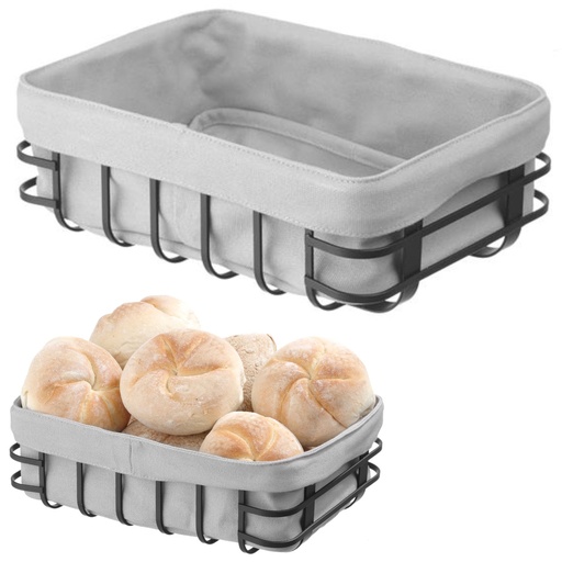 Bread garbage can basket with gray bag rectangular - Hendi 427132