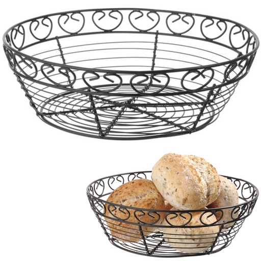 Decorative round wire basket for serving bread - Hendi 425862