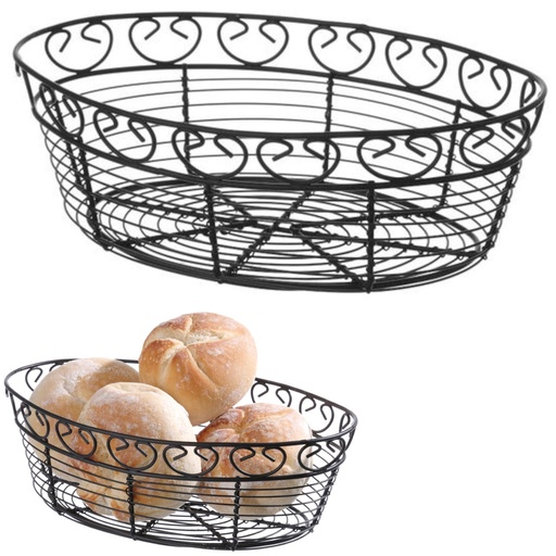 Decorative oval wire basket for serving bread - Hendi 425879