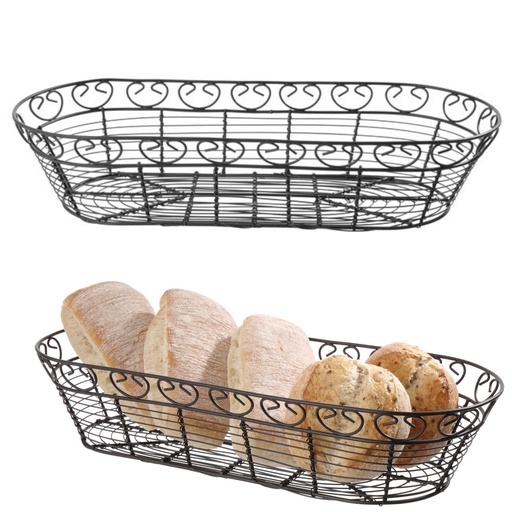 Wire basket for serving bread oblong decorative - Hendi 425886