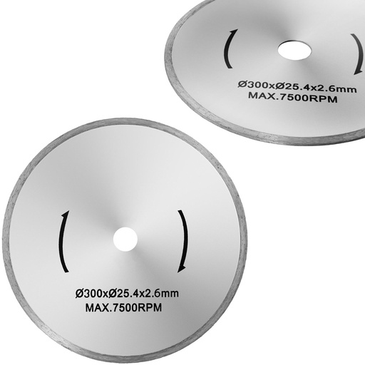 Akmeņu griešanas ripzāģa asmens ar dimanta asmeni 300/25,4 mm dia.