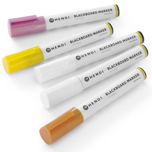 Chalk markers chalk markers colorful markers for blackboard truncated tip 5 pcs. - Hendi 664292