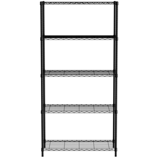 Vītā plauktu turētājs 5 plaukti melni 91x45x183 cm - Hendi 812990