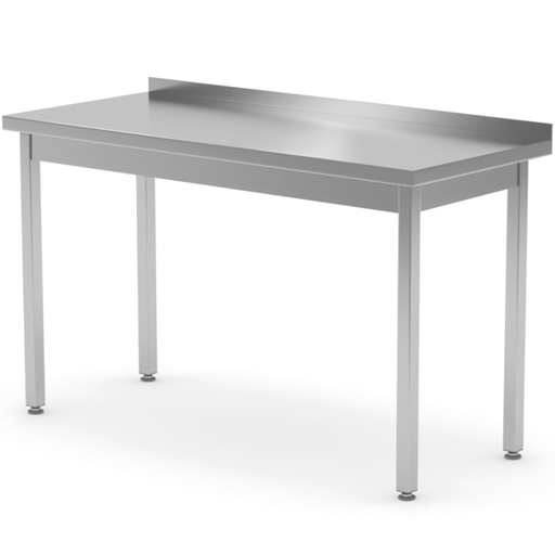 Pie sienas montējama tērauda darba virsma ar apmali 140x70x85 cm - Hendi 812693