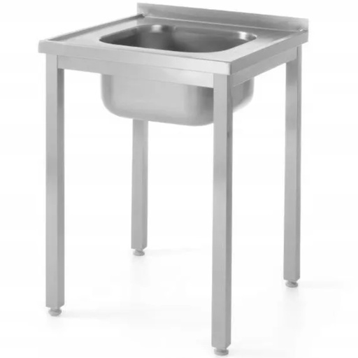 Susuktas plieninis sieninis stalas su kriaukle 60x70x85 cm - Hendi 812877
